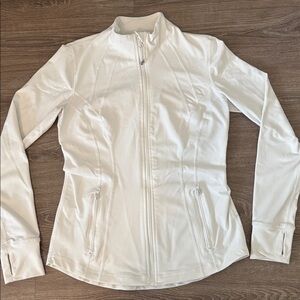 White 90° Athletic Ladies zip up jacket Sz Small